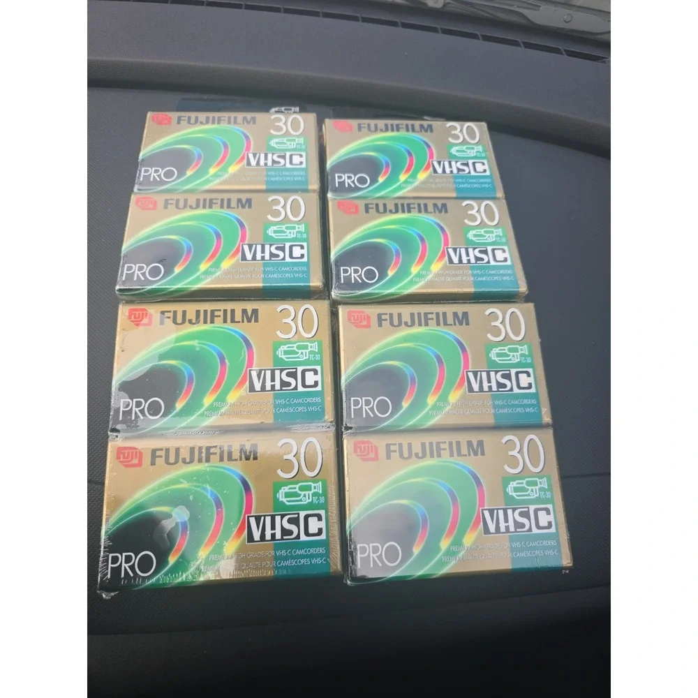 Vtg Lot Of 8 Fujifilm Pro Premium VHS-C Camcorder Video Cassette Tape TC-30